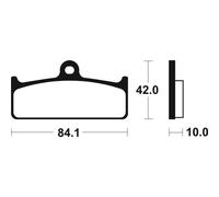 Pastillas de freno tecnium msr325 sinterizadas competicion profesional para moto