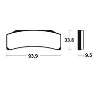 Pastillas de freno tecnium msr389 sinterizadas competicion profesional para moto