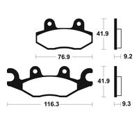 Pastillas de freno tecnium mss378 sinterizadas para moto repuestos accesorios