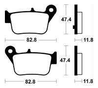 Pastillas de freno tecnium mss427 sinterizadas sym maxsym 600i abs para moto