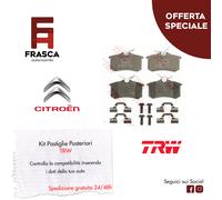 Pastillas de freno traseras TRW Citroen DS4 1.6 THP 1.6 BlueHDi HDi 2.0 BlueHDi