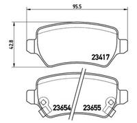 Pastillas de Freno Trasero para Opel Corsa C F08 F68 1.2 1.0 Meriva L48