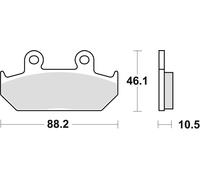 Pastillas de freno TRW LUCAS KH124 KH412 de composición orgánica para HONDA VT 6