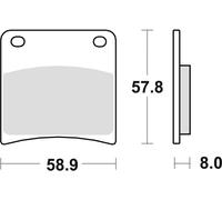 Pastillas de freno TRW LUCAS KH146 BIO para SUZUKI GSXF 600 / 750 88-97, VX 800