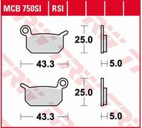 Pastillas de freno TRW LUCAS KH325 sinterizadas para todo terreno para KTM SXE -