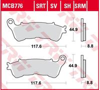 Pastillas de freno TRW LUCAS KH388 Sinter Street para HONDA CBF 500 04-08, CBF 6