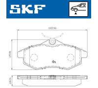 SKF VKBP 80041 Juego de pastillas de freno