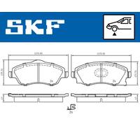 SKF Juego de pastillas de freno VKBP 80062 A para OPEL Meriva A (X03) Combo Tour