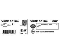 SKF VKBP 80104 Juego de pastillas de freno