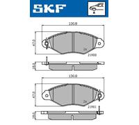 SKF VKBP 80212 Juego de pastillas de freno