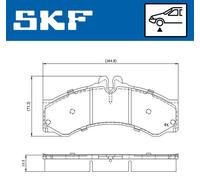 SKF VKBP 80251 Juego de pastillas de freno
