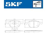 Pastillas de freno VKBP 80262 SKF para VOLVO V40 Cross Country V40 Hatchback