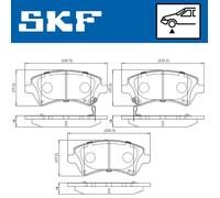 Pastillas de freno VKBP 80330 A SKF para TOYOTA COROLLA Station Wagon COROLLA