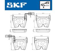 Pastillas de freno VKBP 80369 E SKF para AUDI LAMBORGHINI