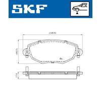 Pastillas de freno VKBP 80390 SKF para FORD JAGUAR