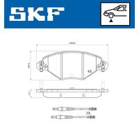 SKF VKBP 80463 E Juego de pastillas de freno