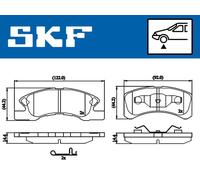 Pastillas de freno VKBP 80490 A SKF para DAIHATSU MITSUBISHI