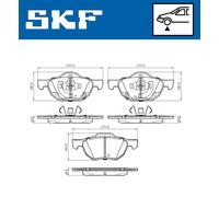 SKF VKBP 80518 A Juego de pastillas de freno