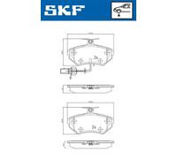 Pastillas de freno VKBP 80547 E SKF para AUDI VW SEAT