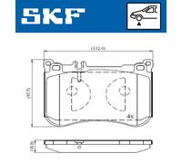 Pastillas de freno VKBP 80631 SKF para MERCEDES-BENZ CLASE S CLASE S Coupé