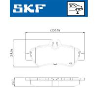 SKF VKBP 90071 E Juego de pastillas de freno