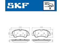 SKF Juego de 4 pastillas de freno para FORD: Transit/Tourneo (Ref: VKBP 90102)