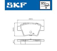 SKF VKBP 90172 Juego de pastillas de freno