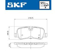 SKF VKBP 90257 Juego de pastillas de freno