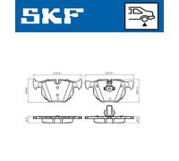 Pastillas de freno VKBP 90316 SKF para BMW 5 5 Touring 6 6 Descapotable