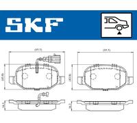 SKF VKBP 90398 E Juego de pastillas de freno