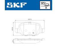 Juego de pastillas de freno traseras SKF VKBP 90414