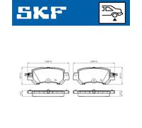SKF Juego Pastillas de Freno de Disco para Mazda CX-3 Dk 2.0 CX-5 Ke Gh