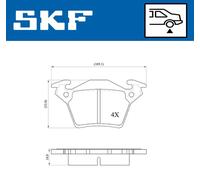 Pastillas de freno VKBP 90568 SKF para MERCEDES-BENZ VITO Autobús CLASE V