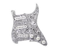 Pastillas De Golpeador De Guitarra Eléctrica De Bobina Única Cargadas Precableadas Accesorios De Guitarra SSS De 11 Agujeros (Color : White 8)