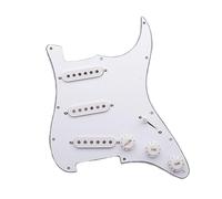 Pastillas De Golpeador De Guitarra Eléctrica De Bobina Única Cargadas Precableadas Accesorios De Guitarra SSS De 11 Agujeros (Color : White 2)