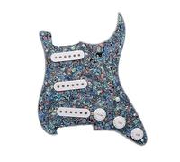 Pastillas De Golpeador De Guitarra Eléctrica De Bobina Única Cargadas Precableadas Accesorios De Guitarra SSS De 11 Agujeros (Color : White 9)