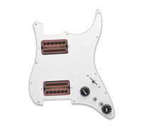 Pastillas de golpeador de guitarra Golpeador de guitarra eléctrica con división de bobina HH, estilo de tornillo hexagonal de dos hojas, salida de 7,5 K/15 K, precableado, placa de rascado(WH Pearl Tr