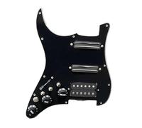 Pastillas de golpeador de guitarra Golpeador precableado con división de bobina SSH para guitarra ST, dos minihumbuckers y un humbucker (9K/9K/15K)(Black BK Switch)