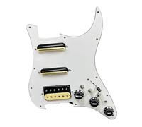 Pastillas de golpeador de guitarra Golpeador precableado con división de bobina SSH para guitarra ST para zurdos 2 minihumbuckers + 1 humbucker (9K/9K/15K)(Black with 3.5Output)
