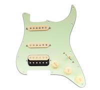 Pastillas de golpeador de guitarra Golpeador precableado estándar HSS Musiclily Pro Auto-Split con pastillas Artec y imán Alnico 5 para guitarra eléctrica estilo ST(3ply Black Zebra)