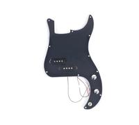 Pastillas de golpeador de guitarra Golpeador precableado PB con placa protectora y pastilla para bajo P de 4 cuerdas multicolor(Black Pickguard)