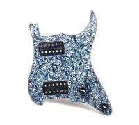 Pastillas de golpeador de guitarra Juego de 5 golpeador ST precableados con división de bobinas golpeador HH Loaded con pastillas humbucker multicolor(Grey Pearl w Black)