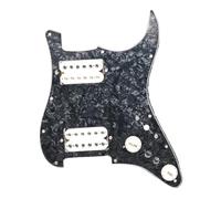 Pastillas de golpeador de guitarra Juego de 5 pastillas humbucker con división de bobinas y golpeador ST precableado HH Loaded(White Black pearl)