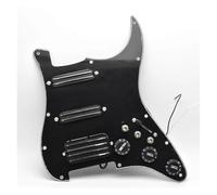 Pastillas de golpeador de guitarra Pastillas divisoras de bobina SSH para guitarra eléctrica 2 minihumbucker con pastilla de bobina precableada y cargada(Black with Black)