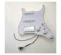 Pastillas De Golpeador Precableadas Completamente Cargadas De 7 Vías SSH SSL1 Humbucker De Bobina Simple Para Guitarra St. (Color : White pickguard)