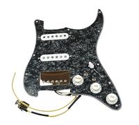 Pastillas De Golpeador Precableadas Completamente Cargadas De 7 Vías SSH SSL1 Humbucker De Bobina Simple Para Guitarra St. (Color : Bk pickguard)