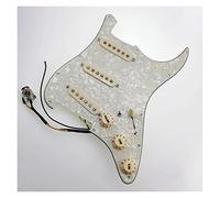 Pastillas De Guitarra Alnico 5 SSS Single Coil Tipo De 7 Vías Juego De Golpeador Completamente Cargado Guitarra Precableado Golpeador (Color : 06)
