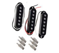 Pastillas De Guitarra De 3 Uds. Cuello/medio/puente De Bobina Única Con Tornillos De Cancelación De Ruido/resortes Pastillas De Cuello/medio/puente De Instalación Rápida
