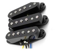 Pastillas de guitarra de bobina simple Alnico5 de los años 60 1 juego Pastilla Instrumento Guitarra(Black)