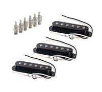 Pastillas de guitarra de bobina única para reducción de ruido de cuello, medio, puente con tornillos y resortes, 3 pastillas de guitarra de bobina única de instalación rápida con tornillos y resortes